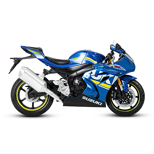 ТМ "Автопанорама" Мотоцикл металл. 1:12 SUZUKI GSX-R1000, синий, свободный ход колес, в/к  7,1 х 11,7 х 20,6 см в Джамбо Тойз #5