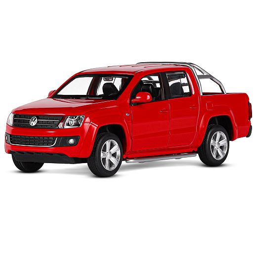 ТМ "Автопанорама" Машинка металлическая 1:30 Volkswagen Amarok, красный, свет, звук, откр. двери, капот и дверка багажника, инерция, в/к 20*10*11 см в Джамбо Тойз #2