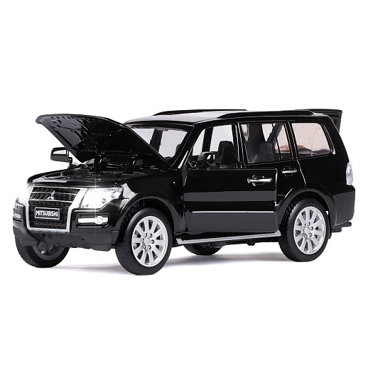 ТМ "Автопанорама" Машинка металлическая 1:33 Mitsubishi Pajero 4WD Turbo, черный, откр. двери, капот и багажник, свет, звук, инерция, в/к 19*9*7 см в Джамбо Тойз #14