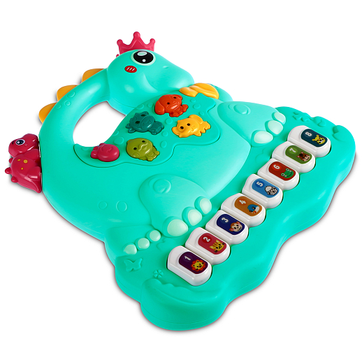 ТМ "Smart Baby" Пианино обучающее "Динозавр" цвет бирюзовый, 49 звуков, мелодий, стихов, потешек, сказок, в/к  17x20x5 см в Джамбо Тойз #5