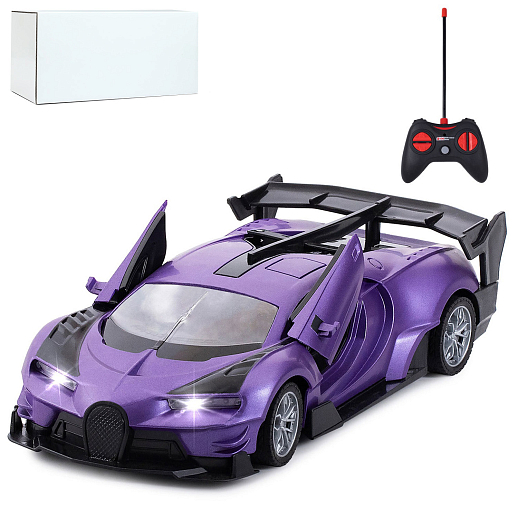AUTODRIVE 1:24 Р/У машинка,5 каналов,двери откр. с пульта, свет, цвет фиолетовый,в/к 28*12*6,5см в Джамбо Тойз