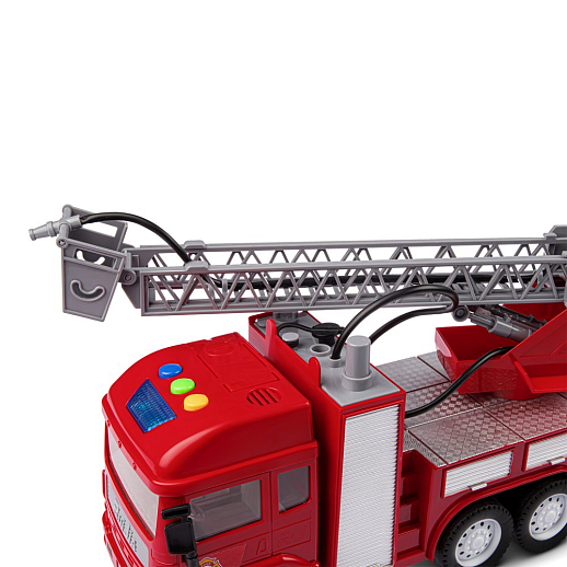 Фрикционная машина "Пожарная" на бат.,со светом и звуком, стреляет водой, красный, в/к 35,5х12,5х19,5 см в Джамбо Тойз #9