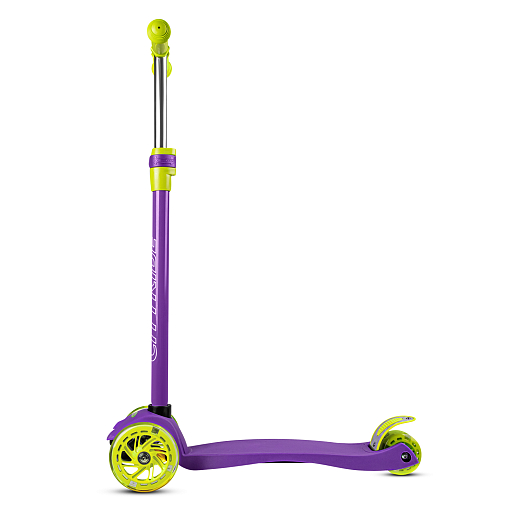 Самокат трехколесный CityRide, пакет, Дека: PP+нейлон, колеса PU 120/76 свет, руль  металл телеск., цвет фиолетовый в Джамбо Тойз #3