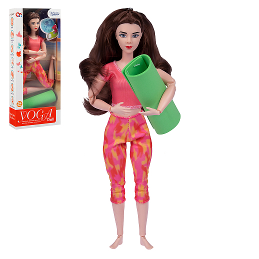 Кукла с ковриком для занятия йогой, в/к 12,5х4,5х30,5 в Джамбо Тойз