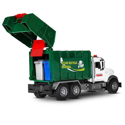 AUTODRIVE_Фрикционный Мусоровоз, подвижные элементы, 3 контейнера в компл., звук,свет,на бат.,в гофрокор. 31*11*14,5см в Джамбо Тойз #6