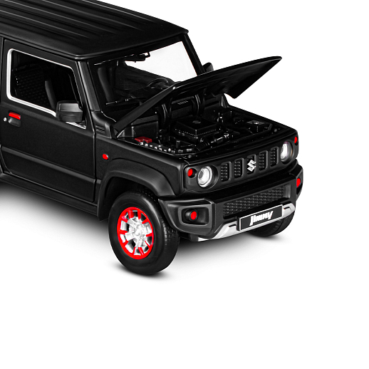 ТМ "Автопанорама" Машинка металлическая, 1:18, Suzuki Jimny, черный, открываются двери, капот и багажник, свободный ход колес, световые и звуковые эффекты, в/к 24,5х12,5х10,5 см в Джамбо Тойз #20