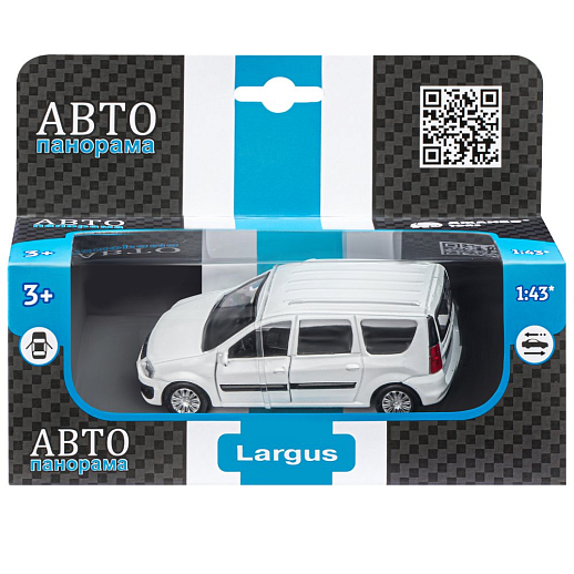 ТМ "Автопанорама" Машинка металлическая 1:43, LADA LARGUS белая, откр. 2 двери., инерция в Джамбо Тойз #4