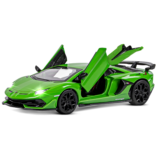 ТМ "Автопанорама" Машинка металлическая 1:32 Lamborghini SVJ, зеленый, откр. двери и багажник, свет, звук, инерция,  в/к 17,5*12,5*6,5 см в Джамбо Тойз #5