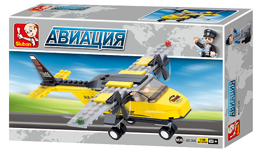 Конструктор "Авиация", 110 дет., в/к 19х14х4,5 см в Джамбо Тойз