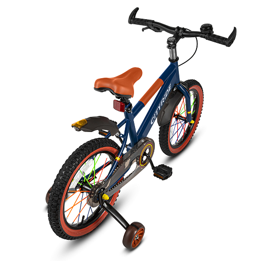 Велосипед двухколёсный CITYRIDE, модель CR-B2-07F52, колеса 16", рама сталь, колеса сталь, балансирные колеса со светом, маячок в заднем крыле, цвет синий в Джамбо Тойз #3