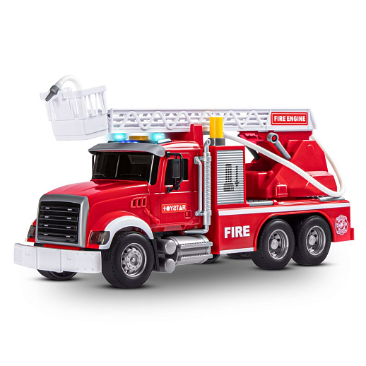 AUTODRIVE_Фрикционная Пожарная машина,помповый механизм,стреляет водой,звук,свет,на бат.,в гофрокор. 31*11*14,5см в Джамбо Тойз #13