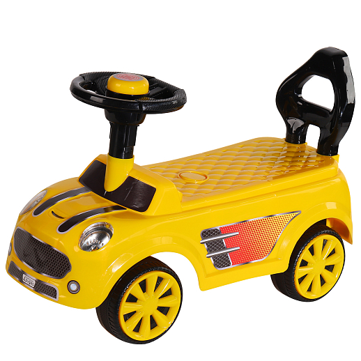 ТМ "Компания Друзей" Каталка Толокар Машина желтая с клаксоном на руле, в/к 54х48х23 см в Джамбо Тойз