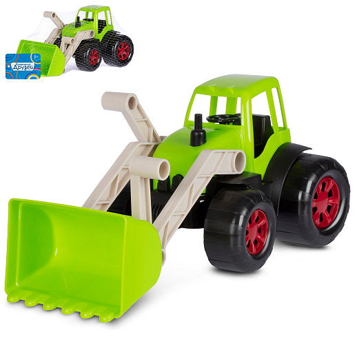 ТМ "Компания Друзей" Трактор с ковшом салатовый, в сетке 33х16х16 см в Джамбо Тойз