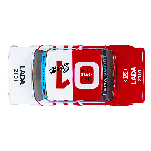 AUTODRIVE Р/У Машина для дрифта LADA 2101,М1:24,2.4GHz,4WD,свет фар,4 доп.колеса,конусы,с аккум.,цв. красный с белыми акцентами,в/к 24*10,3*23,7см в Джамбо Тойз #10