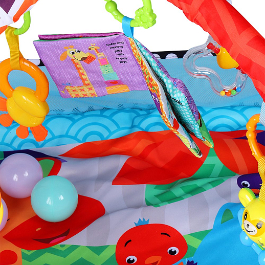 ТМ "Smart Baby" Коврик развивающий " Озорные животные" голубой, в/к 56х50,5х6,5х8 см в Джамбо Тойз #13