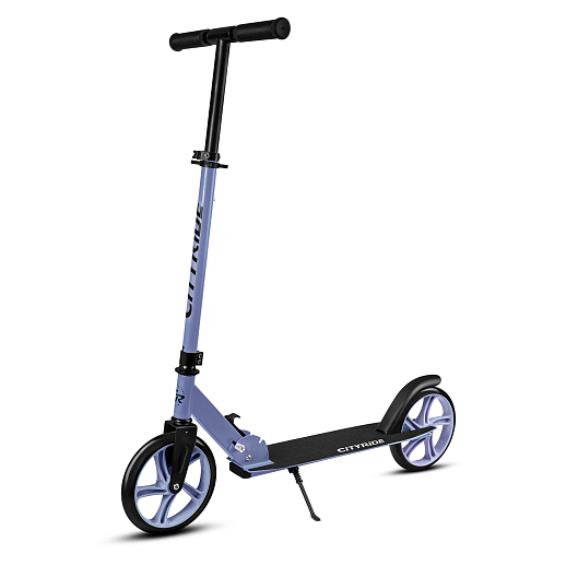 2хкол. самокат CITYRIDE 200, сталь 100%, грипсы 135мм TPR, колеса PU 200/200 мм. Голубой в Джамбо Тойз #2
