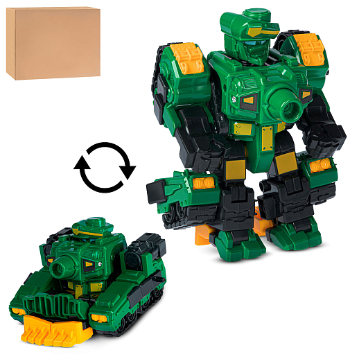 Робот-трансформер, цвет темно-зеленый, в гофрокор. 11*11*8,5см в Джамбо Тойз