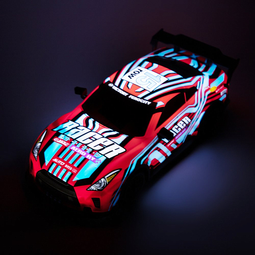 Р/у Машина гоночная, 1:18, 4 канала, 3D подсветка корпуса, цвет красно-голубой, в/к 34*16*14см в Джамбо Тойз #9
