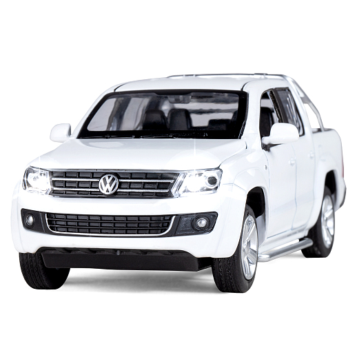 ТМ "Автопанорама" Машинка металлическая 1:30 Volkswagen Amarok, белый, свет, звук, откр. двери, капот и дверка багажника, инерция, в/к 20*10*11 см в Джамбо Тойз #2