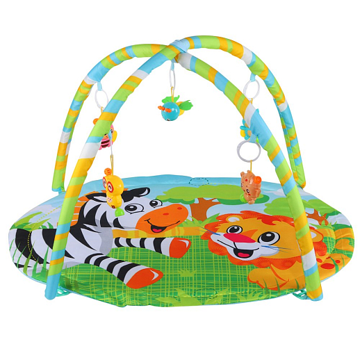 ТМ "Smart Baby"  Детский развивающий коврик с игрушками-погремушками, размер коврика 82х64 см, в/п  60х63х4см в Джамбо Тойз #3
