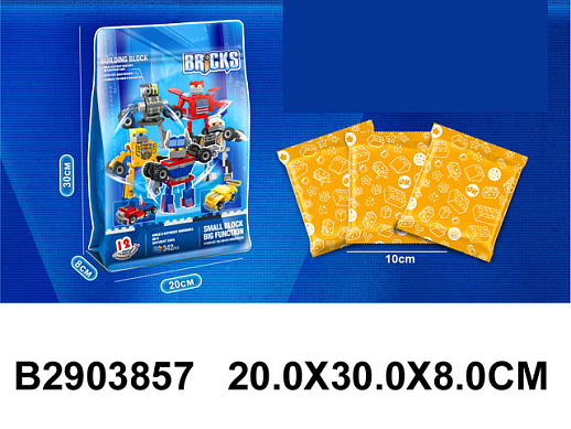 Конструктор "Трансформеры" сборный, пакет, 342 дет., в/к 20,0*30,0*8,0 см в Джамбо Тойз #2