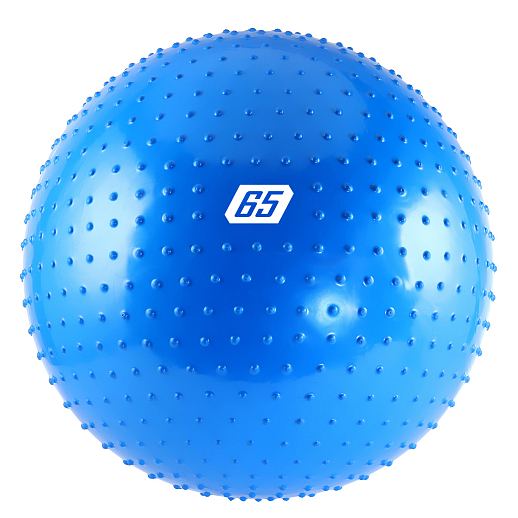 Мяч гимнастический массажный, 65 см ТМ "CR", 1000г, синий, в сумке в Джамбо Тойз
