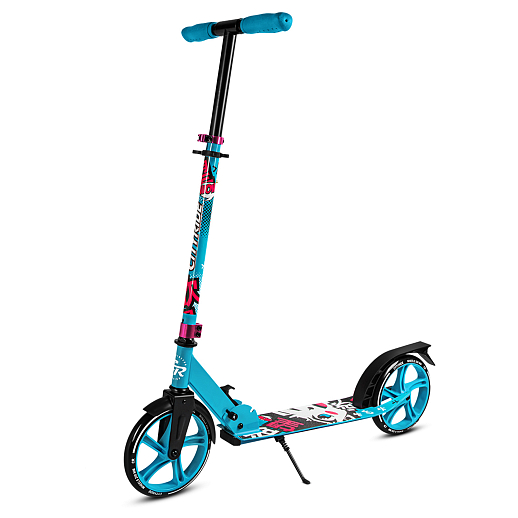 2хкол. самокат CITYRIDE 200, сталь 100%, грипсы 135мм TPR, колеса PU 200/200 мм. Зеленый в Джамбо Тойз #2