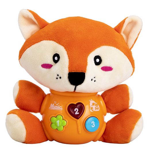 ТМ "Smart Baby" Развивающая мягкая игрушка "Лиса" 17 звуков природы , сказок, мелодий, потешек. Свет в Джамбо Тойз #2
