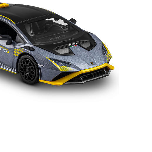 ТМ "Автопанорама" Машинка металлическая, 1:32 Lamborghini STO, серый глянец, откр. двери и багажник, свет, звук, инерция, в/к 17,5*12,5*6,5 см в Джамбо Тойз #20