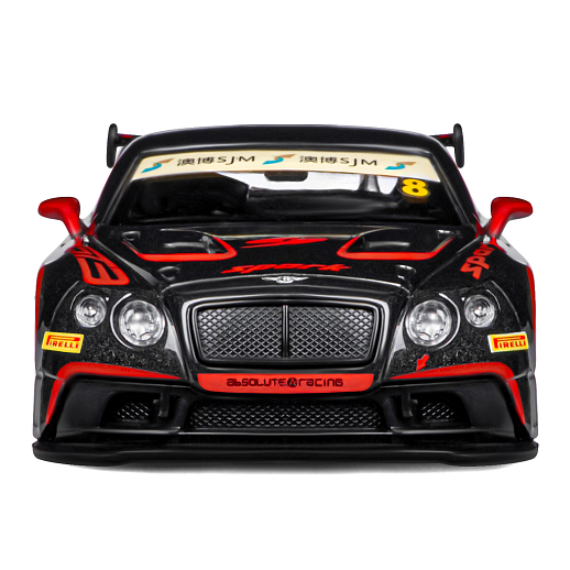 ТМ "Автопанорама" Машинка металлическая 1:43 Bentley Continental GT3, черный, откр. двери, инерция, в/к 17,5*12,5*6,5 см в Джамбо Тойз #9
