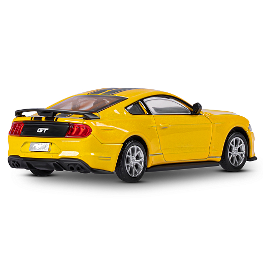 ТМ "Автопанорама" Машинка металлическая 1:43 Ford Mustang GT, желтый, тюнинг, откр. двери, свободный ход колес, в/к 23,5*10*4 см в Джамбо Тойз #3