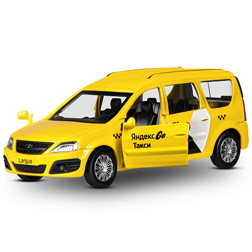 Яндекс Go Машинка металлическая 1:43 Lada Largus, желтый, инерция, откр. двери, 17,5*12,5*6,5 см в Джамбо Тойз #4