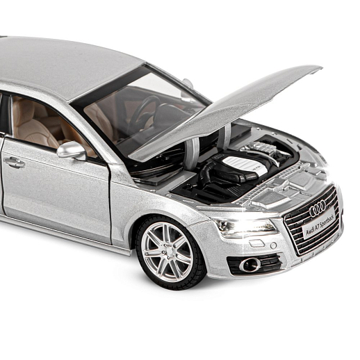 ТМ "Автопанорама" Машинка металлическая 1:24 Audi A7, серебряный, откр. двери, капот и багажник, свет, звук, свободный ход колес, в/к 24,5*12,5*10,5 см в Джамбо Тойз #18