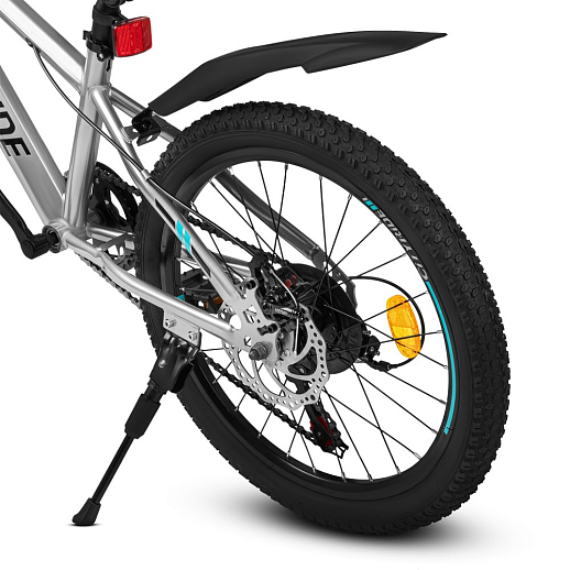 Велосипед CITYRIDE 20", модель CR-B2-12F2, рама сталь, обода двойные алюминий, трансмиссия 1*6 ск, амортизационная вилка, дисковые мех. тормоза цвет чёрный в Джамбо Тойз #10