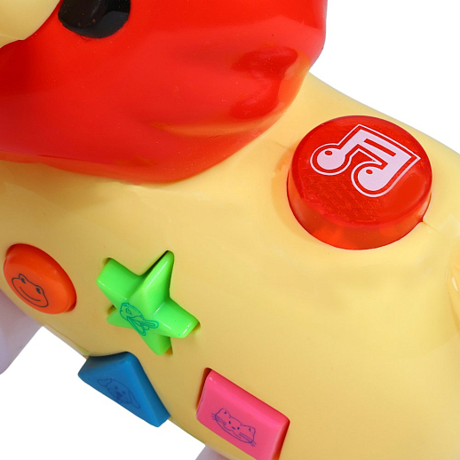 Каталка-игрушка музыкальная "Лев" ТМ "Smart Baby", на веревочке, мелодии В. Шаинского, учим фигуры, животных, в/к 16,5*20,5*9 см в Джамбо Тойз #6