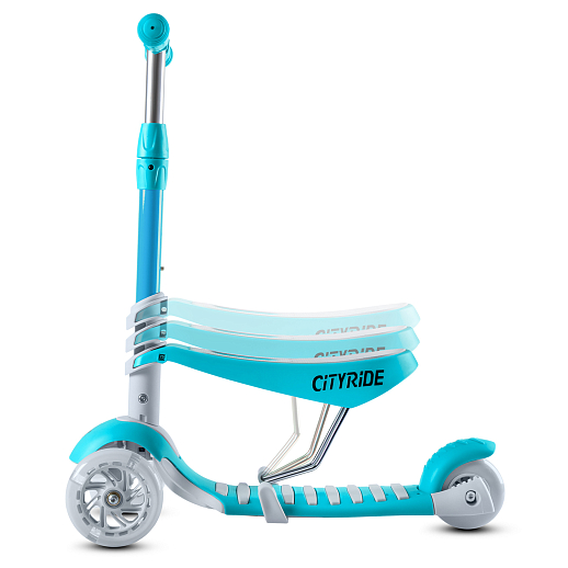 Трехколесный самокат-беговел CITYRIDE 3в1. в/к. Колеса PU 120/95, передние LED свет. Ручка - сталь,  в Джамбо Тойз #9