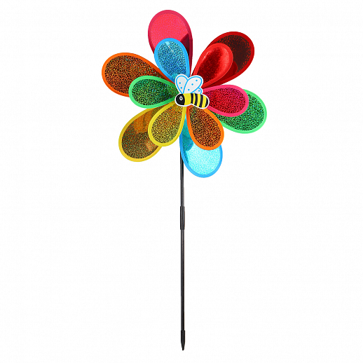 Ветерок,палочка50cм+ цветок двойной: нижн 38см и верхн 27см, микс, в наборе 4 шт в Джамбо Тойз