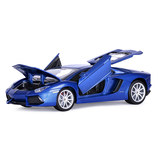 ТМ "Автопанорама" Машинка металлическая, 1:24 Lamborghini Aventador Coupe, синий, откр. двери и капот, свет, звук, свободный ход колес, в/к 24,5*12,5*10,5 см в Джамбо Тойз #7