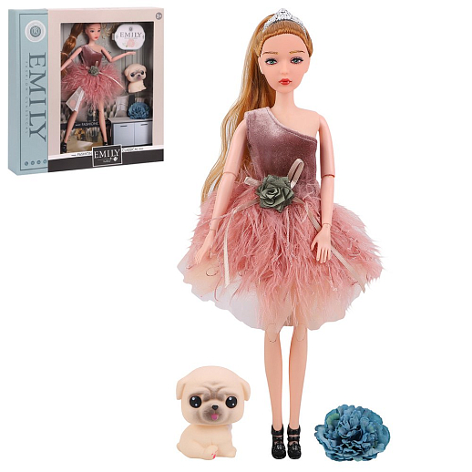 Кукла "Принцесса"с шарнирными руками и ногами, в комплекте домашний питомец, аксессуары, в/к 34,5х6,6х34,5 см в Джамбо Тойз