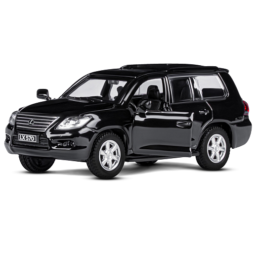 ТМ "Автопанорама" Машинка металлическая 1:43  Lexus LX570, черный, откр. двери, инерция, в/к 17,5*12,5*6,5 см в Джамбо Тойз #5