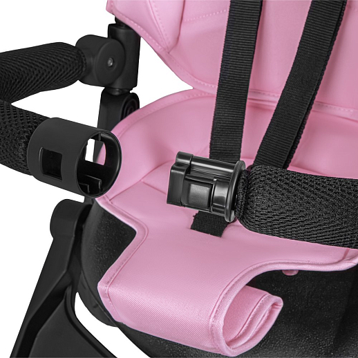 Детский трехколесный велосипед "CITYRIDE LUNAR 2.0". Пятиугольная рама, сиденье 360, складная крыша D600, подножки, надув.колеса 12/10, багажник, сумочка, фара. Цвет розовый в Джамбо Тойз #11