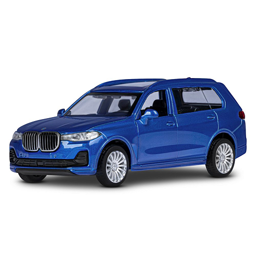 ТМ "Автопанорама" Машинка металлическая 1:44, BMW X7, синий, откр. двери, инерция, в/к 17,5*12,5*6,5 см в Джамбо Тойз #2