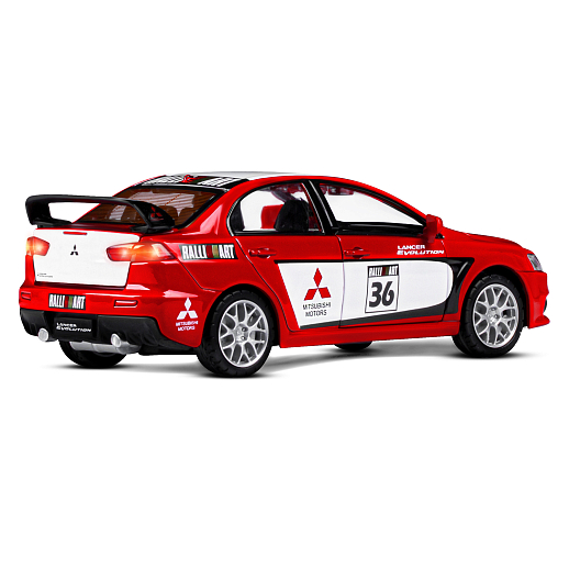 ТМ "Автопанорама" Машинка металлическая1:32 Mitsubishi Lancer Evolution, красный, откр. двери, капот и багажник, свет, звук, инерция, в/к 18*13,5*9 см в Джамбо Тойз #10