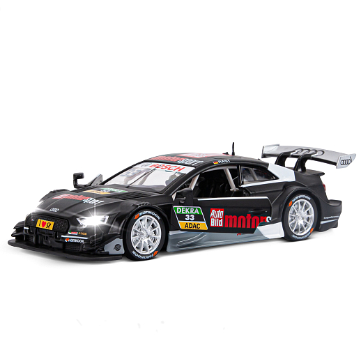 ТМ "Автопанорама" Машинка металлическая  1:32 Audi RS 5 DTM, черный матовый, свет, звук, откр. двери, инерция, в/к 17,5*13,5*9 см в Джамбо Тойз #5