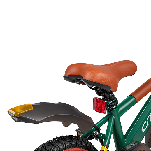 Велосипед двухколёсный CITYRIDE, модель CR-B2-07F52, колеса 12", рама сталь, колеса сталь, балансирные колеса со светом, маячок в заднем крыле, цвет зеленый в Джамбо Тойз #9
