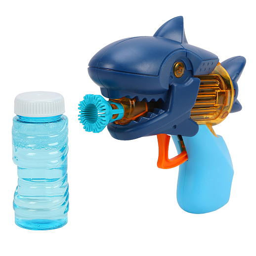 Пистолет с мыльными пузырями "Акула" синий, на блистере 20,8*18,5*5 см в Джамбо Тойз #3