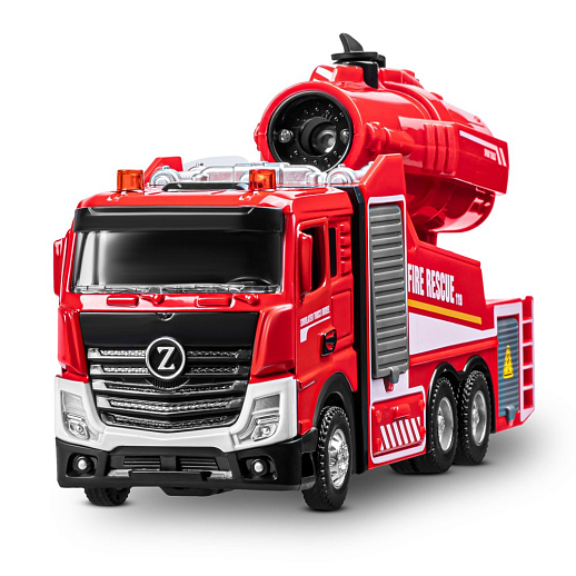 Пожарная металлическая машинка , красный, откр. двери, инерция, пар, свет, 22*6,5*11 см, в/к в Джамбо Тойз #13