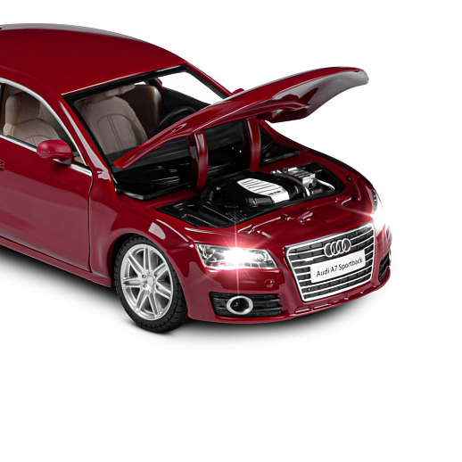 ТМ "Автопанорама" Машинка металлическая 1:24 Audi A7, бордовый, откр. двери, капот и багажник, свет, звук, свободный ход колес, в/к 24,5*12,5*10,5 см в Джамбо Тойз #19