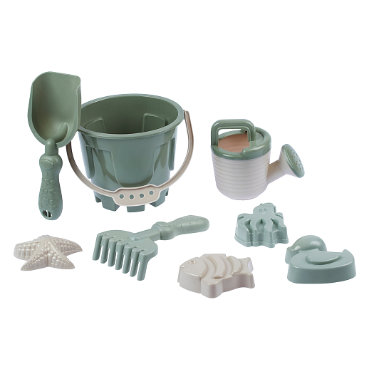ТМ "Компания Друзей" Песочный набор №93 бледный зеленый (в комп. ведро 1,2 л, лопатка 20см, грабли  , в Джамбо Тойз #3