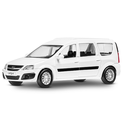 ТМ "Автопанорама" Машинка металлическая 1:43, LADA LARGUS белая, откр. 2 двери., инерция в Джамбо Тойз #2